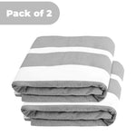 Superior Cabana Striped Cotton Chaise Lounge Chair Cover Set