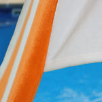 Superior Cabana Striped Cotton Chaise Lounge Chair Cover Set