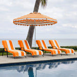 Superior Cabana Striped Cotton Chaise Lounge Chair Cover Set