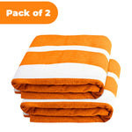 Superior Cabana Striped Cotton Chaise Lounge Chair Cover Set