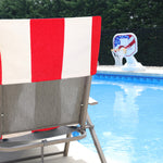 Superior Cabana Striped Cotton Chaise Lounge Chair Cover Set