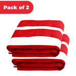 Superior Cabana Striped Cotton Chaise Lounge Chair Cover Set
