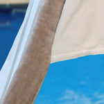 Superior Cabana Striped Cotton Chaise Lounge Chair Cover Set