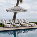Superior Cabana Striped Cotton Chaise Lounge Chair Cover Set
