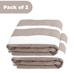 Superior Cabana Striped Cotton Chaise Lounge Chair Cover Set