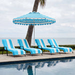 Superior Cabana Striped Cotton Chaise Lounge Chair Cover Set