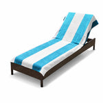 Superior Cabana Striped Cotton Chaise Lounge Chair Cover Set