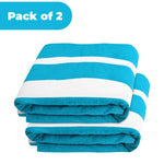 Superior Cabana Striped Cotton Chaise Lounge Chair Cover Set
