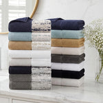 Lodi Cotton 8-Piece Bathroom Towel Set – Absorbent Mid-Weight Solids & Patterns