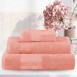 Superior Larissa Cotton Geometric Border 3 Piece Towel Set