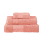 Superior Larissa Cotton Geometric Border 3 Piece Towel Set