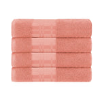 Superior Larissa Cotton Geometric Border Bath Towel Set of 4