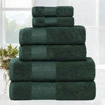 Superior Larissa Cotton Geometric Border 6 Piece Towel Set