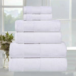 Superior Larissa Cotton Geometric Border 6 Piece Towel Set