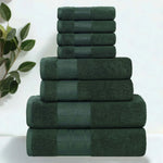 Superior Larissa Cotton Geometric Border 8 Piece Towel Set