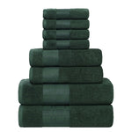Superior Larissa Cotton Geometric Border 8 Piece Towel Set