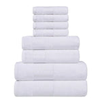 Superior Larissa Cotton Geometric Border 8 Piece Towel Set