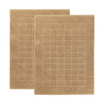 Superior Nora Cotton Thick Solid Checkered Washable Bath Mat Set of 2