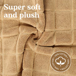 Superior Nora Cotton Thick Solid Checkered Washable Bath Mat Set of 2