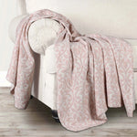 Superior Vineyard Cotton Blend Matelasse Weave Floral Scroll Coverlet