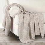 Superior Vineyard Cotton Blend Matelasse Weave Floral Scroll Coverlet