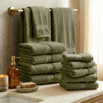 12-Piece Egyptian Cotton Plush Towel Set – Madeline