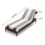 Superior Cabana Striped Cotton Chaise Lounge Chair Cover Set