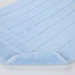 Superior Nora Cotton Thick Solid Checkered Washable Bath Mat Set of 2