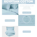 400 Thread Count Egyptian Cotton Solid Duvet Cover