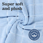 Superior Nora Cotton Thick Solid Checkered Washable Bath Mat Set of 2