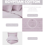 400 Thread Count Egyptian Cotton Solid Duvet Cover