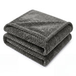 Lily Pebbled Fluffy Fleece Blanket - Cozy Popcorn Textured Throw