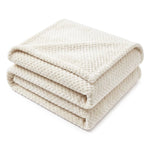 Lily Pebbled Fluffy Fleece Blanket - Cozy Popcorn Textured Throw
