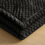Lily Pebbled Fluffy Fleece Blanket - Cozy Popcorn Textured Throw