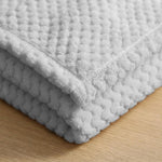 Lily Pebbled Fluffy Fleece Blanket - Cozy Popcorn Textured Throw