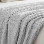 Lily Pebbled Fluffy Fleece Blanket - Cozy Popcorn Textured Throw