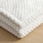 Lily Pebbled Fluffy Fleece Blanket - Cozy Popcorn Textured Throw