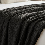 Lily Pebbled Fluffy Fleece Blanket - Cozy Popcorn Textured Throw