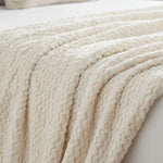 Lily Pebbled Fluffy Fleece Blanket - Cozy Popcorn Textured Throw