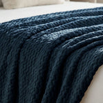 Lily Pebbled Fluffy Fleece Blanket - Cozy Popcorn Textured Throw