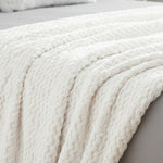 Lily Pebbled Fluffy Fleece Blanket - Cozy Popcorn Textured Throw