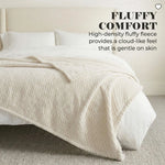 Lily Pebbled Fluffy Fleece Blanket - Cozy Popcorn Textured Throw