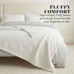 Lily Pebbled Fluffy Fleece Blanket - Cozy Popcorn Textured Throw