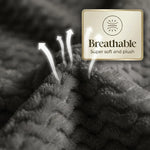 Lily Pebbled Fluffy Fleece Blanket - Cozy Popcorn Textured Throw