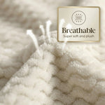 Lily Pebbled Fluffy Fleece Blanket - Cozy Popcorn Textured Throw