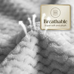 Lily Pebbled Fluffy Fleece Blanket - Cozy Popcorn Textured Throw
