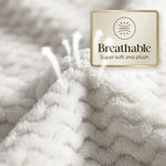 Lily Pebbled Fluffy Fleece Blanket - Cozy Popcorn Textured Throw