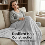Lily Pebbled Fluffy Fleece Blanket - Cozy Popcorn Textured Throw