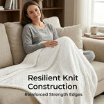Lily Pebbled Fluffy Fleece Blanket - Cozy Popcorn Textured Throw