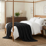 Lily Pebbled Fluffy Fleece Blanket - Cozy Popcorn Textured Throw